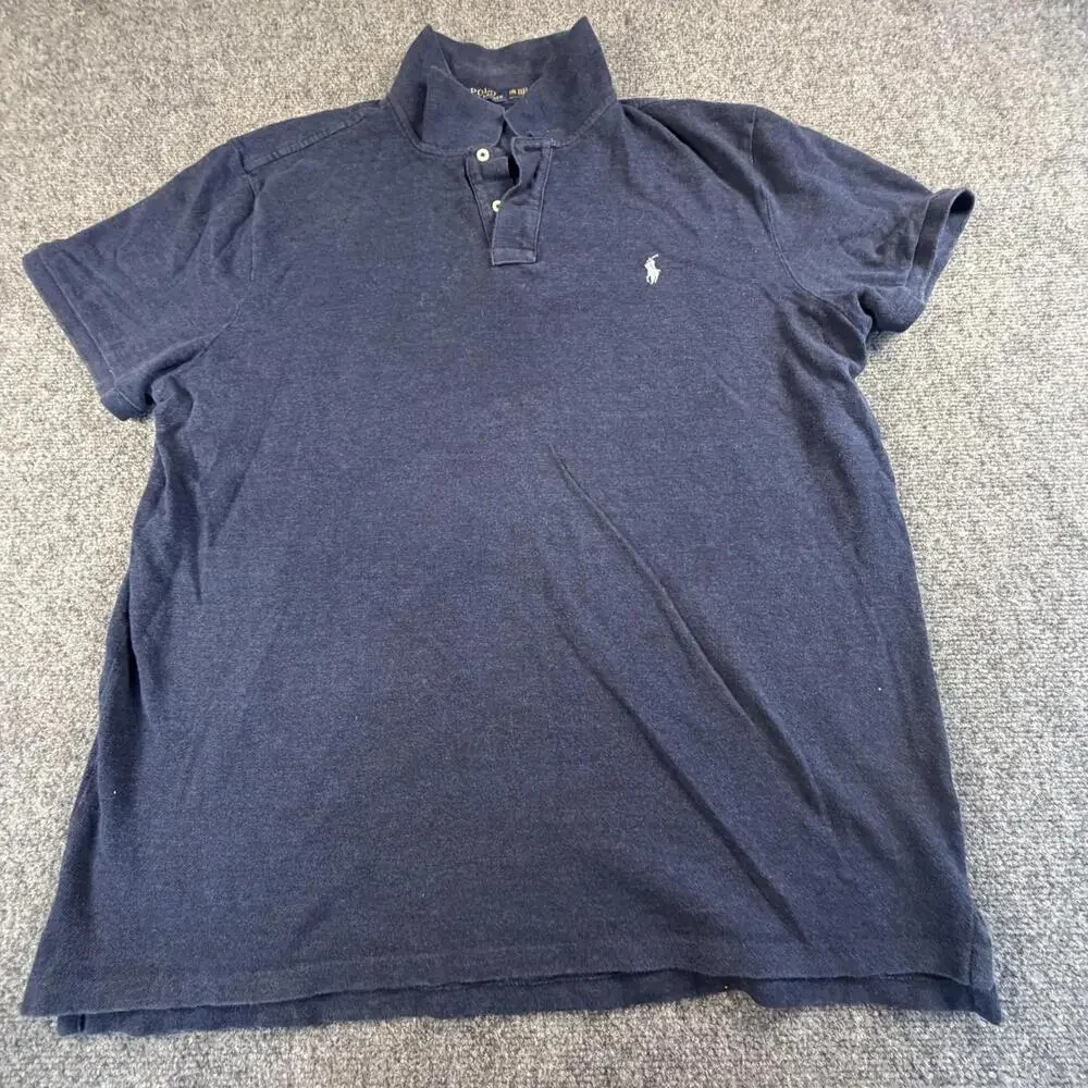 Ralph Lauren Classic Navy Blue Men's Polo XXL Shirt #1465‎